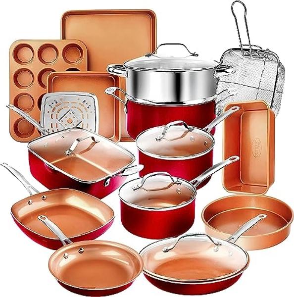 Ninja NeverStick Premium Hard-Anodized 10 Piece Pots & Pans Set, Nonstick Cookware Set, Durable, Oven Safe to 500°F, Slate Grey, C39500