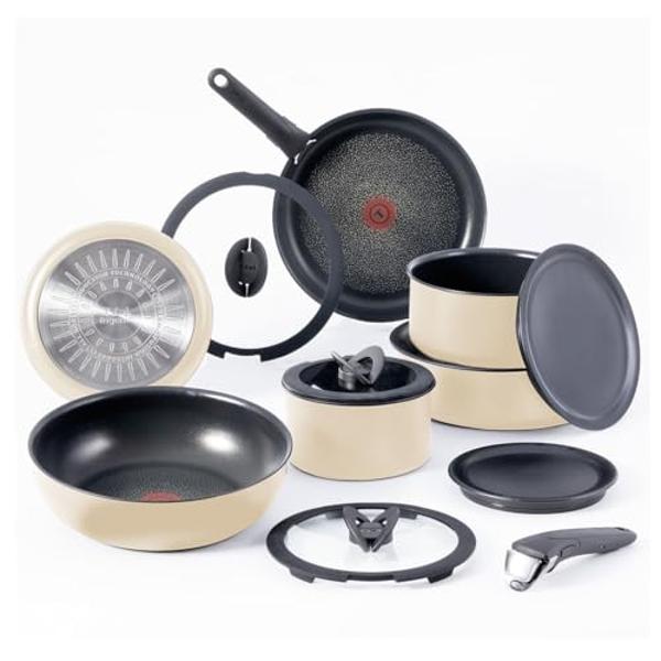 Ninja NeverStick Premium Hard-Anodized 10 Piece Pots & Pans Set, Nonstick Cookware Set, Durable, Oven Safe to 500°F, Slate Grey, C39500