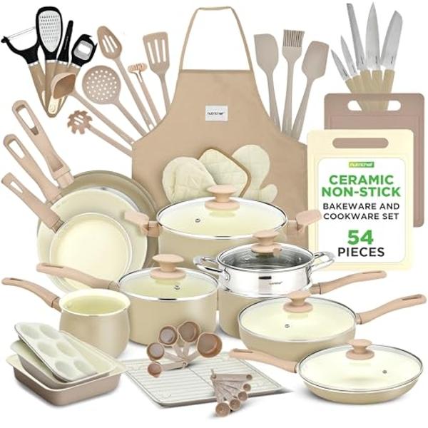 GreenPan Rio 16 Piece Cookware Set, PFOA and PFAS-Free, Healthy Ceramic Nonstick, Dishwasher Safe Easy Clean Durable Performance, Blue