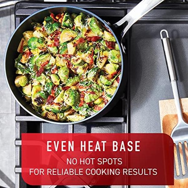 T-fal Platinum Hard Anodized Nonstick Cookware Set 12 Piece Oven Broiler Safe 500F, Lid Safe 350F Pots and Pans, Dishwasher Safe Black