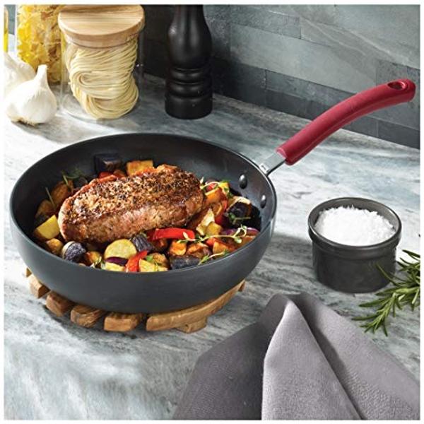 T-fal Ultimate Hard Anodized Nonstick Cookware Set 12 Piece, Oven Broiler Safe 600F, Kitchen Cooking Set w/Fry Pans, Saucepans, Dutch Oven, Kitchen Utensils, Pots and Pans, Dishwas