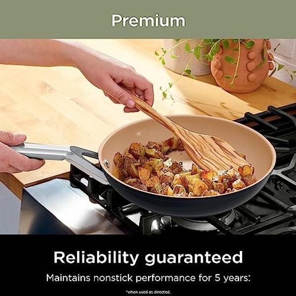 Gotham Steel 15 Pc Ceramic Pots and Pans Set Non Stick, Kitchen Cookware Sets, Pot and Pan Set, Ceramic Cookware Set, Non Toxic Cookware Set, Non Stick Pots and Pan Set, Dishwasher