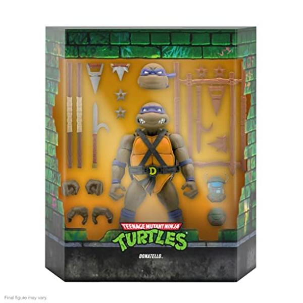 Super7 ULTIMATES! Teenage Mutant Ninja Turtles Donatello - 7" TMNT Action Figure with Accessories Classic Cartoon Collectibles and Retro Toys