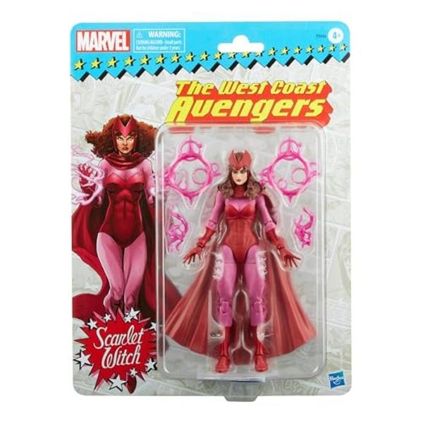 Marvel Legends Series Scarlet Witch 6-inch Retro Packaging Action Figure Toy, 4 Accessories