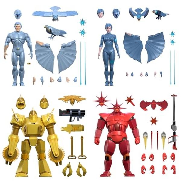 Super7 ULTIMATES! SilverHawks Steelheart - 7" SilverHawks Action Figure with Accessories Classic Cartoon Collectibles and Retro Toys