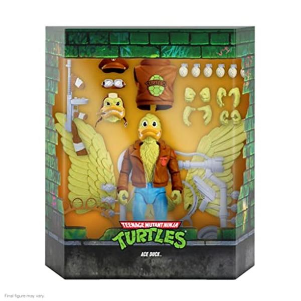 Super7 ULTIMATES! Teenage Mutant Ninja Turtles Ace Duck - 7" TMNT Action Figure with Accessories Classic Cartoon Collectibles and Retro Toys