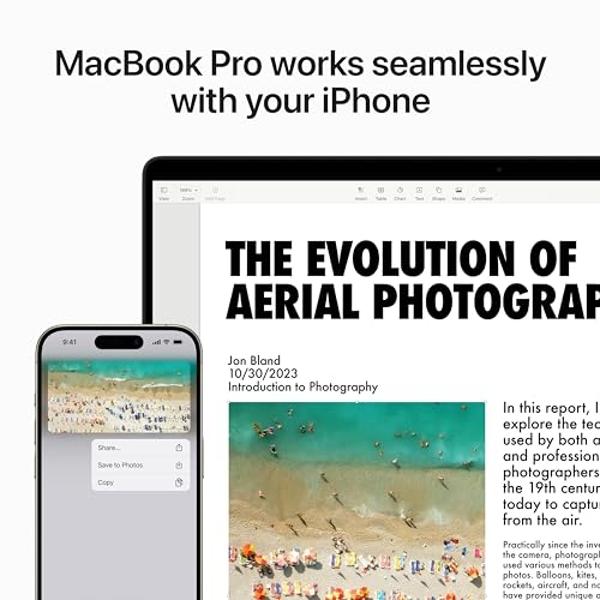 Apple 2023 MacBook Pro Laptop M3 chip with 8‑core CPU, 10‑core GPU: Built for Apple Intelligence, 14.2-inch Liquid Retina XDR Display, 8GB Unified Memory, 1TB SSD Storage; Silver