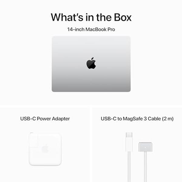 Apple 2023 MacBook Pro Laptop M3 chip with 8‑core CPU, 10‑core GPU: Built for Apple Intelligence, 14.2-inch Liquid Retina XDR Display, 8GB Unified Memory, 1TB SSD Storage; Silver