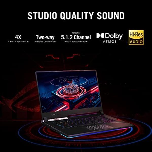 ASUS ROG Strix Scar 15 Gaming Laptop, 15.6” 240Hz IPS QHD Display, NVIDIA GeForce RTX 3070 Ti, Intel Core i9 12900H, 16GB DDR5, 1TB SSD, Per-Key RGB Keyboard, Windows 11 Home, G533