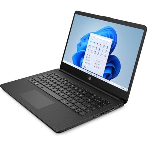 HP 14-fq1003cl Laptop 14 Inch Touchscreen 8GB DDR4 RAM 256GB SSD AMD Ryzen 3 5300U Radeon Graphics 720p HD Camera Webcam SD Card Reader USB-C HDMI Windows 11 Home S, Jet Black Note