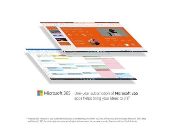 HP Stream 14" HD Laptop, Intel Celeron N4120, 4GB RAM, 64GB eMMC, Windows 11 Home in S Mode with Office 365 Personal for 1 Year (14-cf2111wm, Blue)