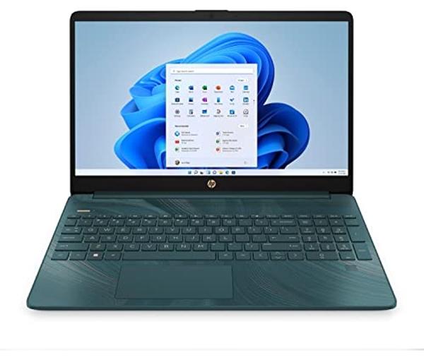 HP Laptop 15-dy0704ds 15.6-inch HD Notebook, Intel Celeron N4120 4GB DDR4 RAM 128GB PCIE SSD Computer PC Storage, USB C HDMI Port, Bluetooth WiFi, Windows 11 Installed, Peacock Tea