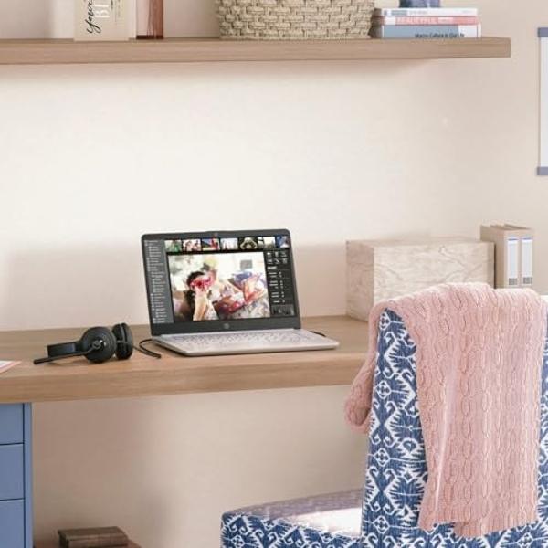 HP 14" HD (1366 x 768) Display Laptop, Intel Celeron N4120, 1.1GHz, 4GB Memory, 128GB eMMC, Windows 11 Home in S Mode, One Year Office 365 Included, Natural Silver, 14-dq0760dx