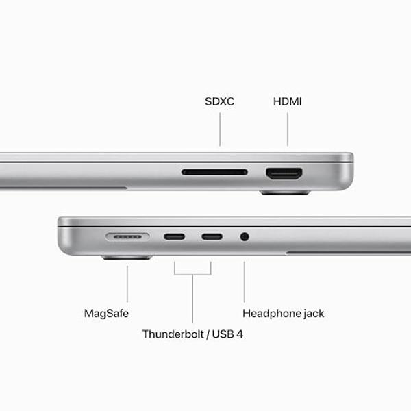 Apple 2023 MacBook Pro Laptop M3 chip with 8‑core CPU, 10‑core GPU: Built for Apple Intelligence, 14.2-inch Liquid Retina XDR Display, 8GB Unified Memory, 1TB SSD Storage; Silver
