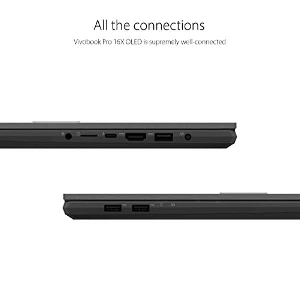 ASUS VivoBook Pro 16X Laptop, 16" WQUXGA 16:10 Display, Intel Core i7-12650H CPU, NVIDIA GeForce RTX 3050 Ti, 32GB RAM, 1TB SSD, Windows 11 Home, DialPad, Earl Grey, N7600ZE-EB77