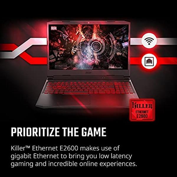 Acer Nitro 5 AN515-55-53E5 Gaming Laptop | Intel Core i5-10300H | NVIDIA GeForce RTX 3050 GPU | 15.6" FHD 144Hz IPS Display | 8GB DDR4 | 256GB NVMe SSD | Intel Wi-Fi 6 | Backlit Ke