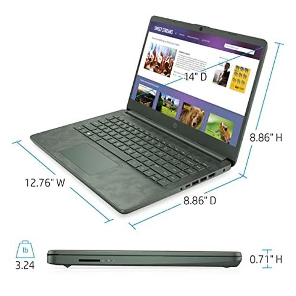 HP 14in High Performance Laptop, Intel i3-1115G4 Up to 4.1 GHz , 8GB DDR4 RAM, 256GB SSD, WiFi, Bluetooth, Webcam, HDMI, Camo, Windows 10
