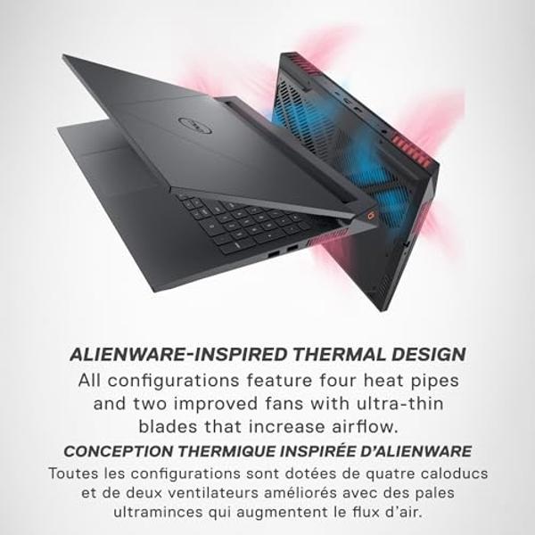 Dell G15 5535 Gaming Laptop - 15.6-inch FHD (1920x1080) 165Hz 3ms Display, AMD Ryzen 7-7840HS Processor, 16 GB DDR5 RAM, 512 GB SSD, NVIDIA GeForce RTX 4060, Windows 11 Home - Dark