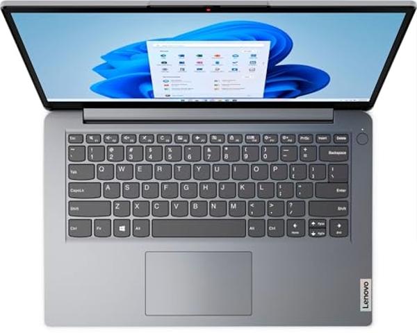 Lenovo Ideapad 1i Thin Light Laptop, 14.0" HD Display, Intel Celeron N4020(up to 2.80 GHz), 4GB RAM 64GB eMMC, WiFi 6, Webcam, 10Hr Battery, Windows 11 S, Cloud Grey