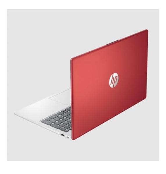 HP 15.6-Inch HD Pentium N200 1.8GHz Intel UHD Graphics 4GB RAM 128 SSD Windows 11 Laptop with 1-Year Microsoft 365 (Scarlet Red)