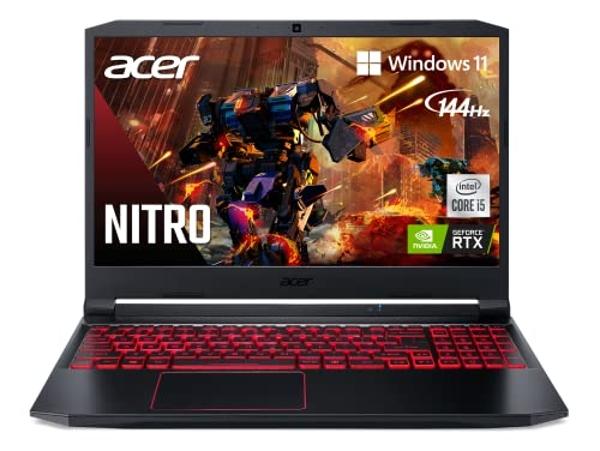 Acer Nitro 5 AN515-55-53E5 Gaming Laptop | Intel Core i5-10300H | NVIDIA GeForce RTX 3050 GPU | 15.6" FHD 144Hz IPS Display | 8GB DDR4 | 256GB NVMe SSD | Intel Wi-Fi 6 | Backlit Ke