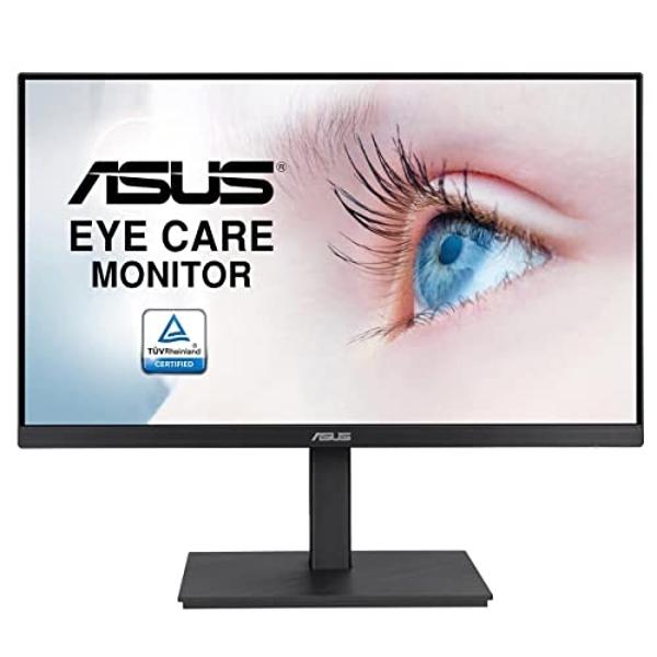 ASUS 27” 1080P Monitor (VA27EQSB) - Full HD, IPS, 75Hz, Adaptive-Sync, Speakers, Eye Care, Low Blue Light, Flicker Free, DisplayPort, HDMI, USB Hub, D-Sub, Frameless, Wall Mountabl