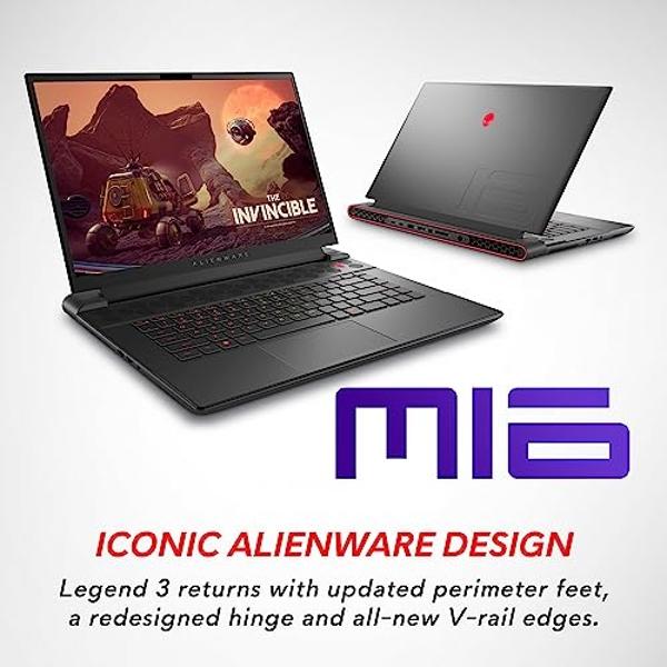 Alienware m16 Gaming Laptop - 16-inch QHD+ 240Hz 3ms Display, AMD Ryzen 9-7845HX, 16GB DDR5 RAM, 1TB SSD, NVIDIA GeForce RTX 4080 12GB GDDR6, Windows 11 Home, Onsite Service - Dark