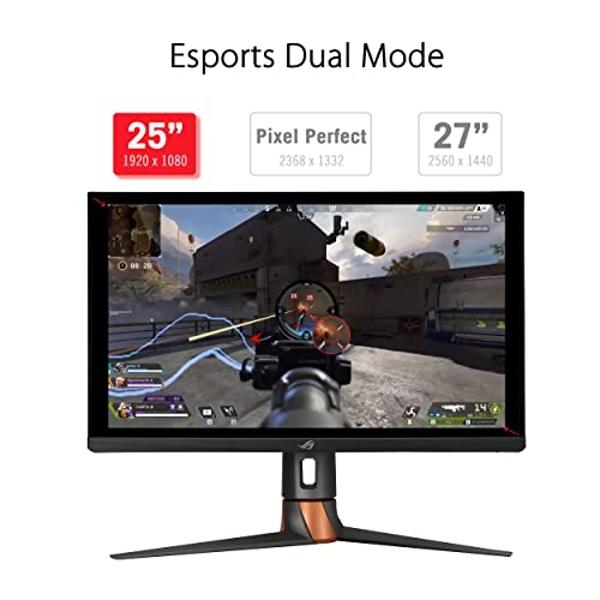 ASUS ROG Swift 360Hz 27” 1440P HDR Gaming Monitor (PG27AQN) - QHD (2560 x 1440), Fast IPS, 1ms, G-SYNC, Eye Care, HDMI, DisplayPort, USB, Ergonomic Design, VESA Wall Mountable, HDR