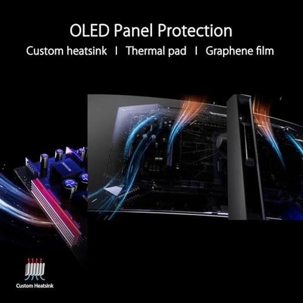 ASUS ROG Swift 49” Curved QD-OLED Gaming Monitor (PG49WCD) - Dual QHD 32:9 (5120x1440), 144Hz, 0.03ms, G-SYNC Compatible, Smart-KVM, 90W USB-C PD