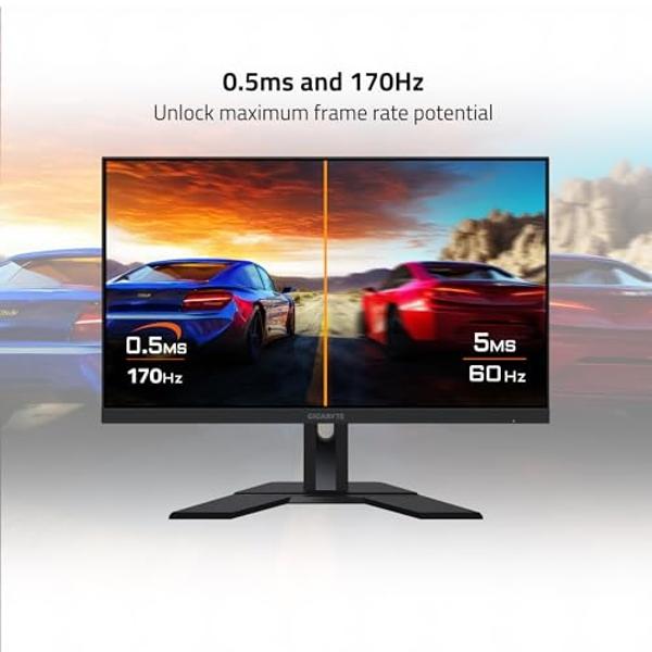 GIGABYTE M27Q 27" 165Hz 1440P -KVM Gaming Monitor, 2560 x 1440 SS IPS Display, 0.5ms (MPRT) Response Time, 92% DCI-P3, HDR Ready, FreeSync Premium, 1x Display Port 1.2, 2x HDMI 2.0