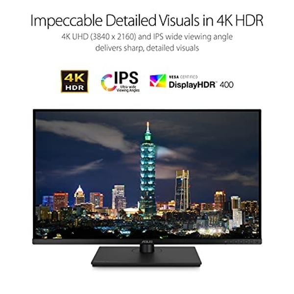 ASUS ProArt Display 32” 4K HDR Monitor (PA329CV) - UHD (3840 x 2160), IPS, 100% sRGB/Rec.709, ΔE < 2, Calman Verified, USB-C Power Delivery, DisplayPort, HDMI, USB 3.1 Hub, C-clamp
