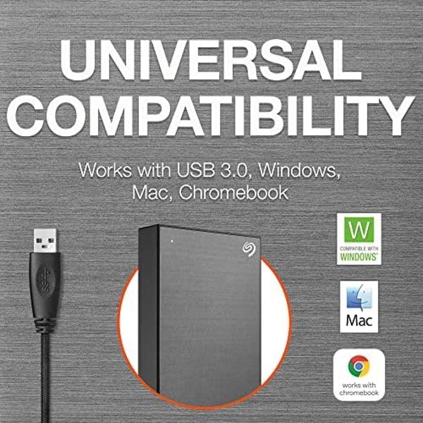 Seagate One Touch, 1TB, Password Activated Hardware encryption, Portable External Hard Drive, PC, Notebook & Mac, USB 3.0, Black (STKY1000400)