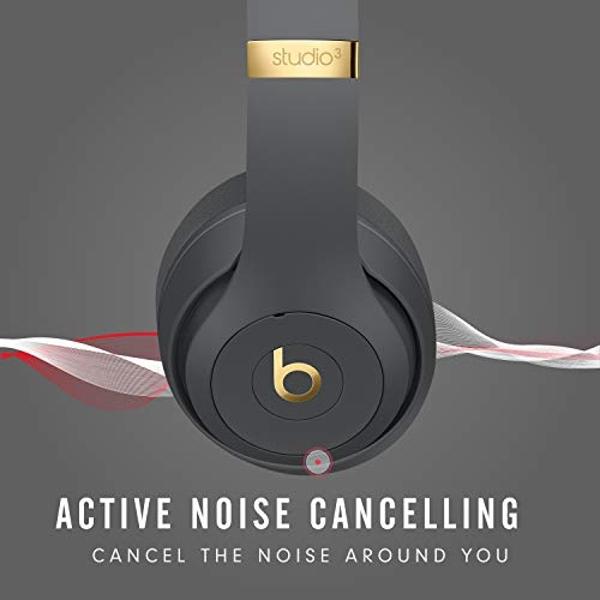 Beats Studio3 Wireless Noise Cancelling Over-Ear Headphones - Apple W1 Headphone Chip, Class 1 Bluetooth, 22 Hours of Listening Time, Built-in Microphone - Shadow Gray