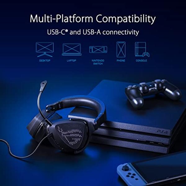 ASUS ROG Delta S Animate Gaming Headset | Customizable AniMe Matrix LED Display, AI Noise-Canceling Mic, Hi-Res ESS 9281 Quad DAC, Lightweight, USB-C, For PC, Mac, PS5, Switch and 