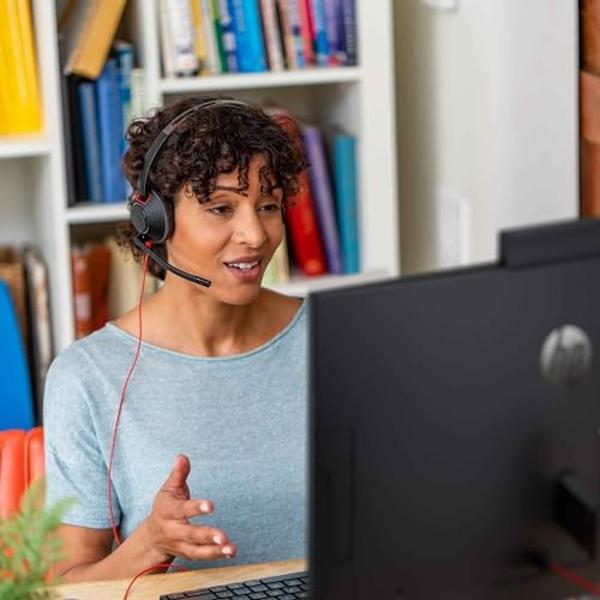 Plantronics - Blackwire 5210 - Wired, Single Ear (Monaural) Headset with Boom Mic - Computer Headset - USB-A, 3.5 mm to connect to your PC, Mac, Tablet and/or Cell Phone