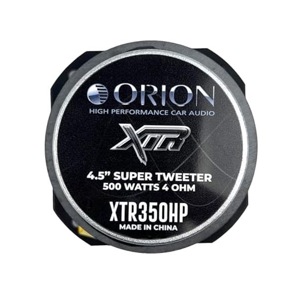 ORION XTR Series XTR350HP 3.4” Big Motor Super Tweeter | Aluminum Diaphragm, 1” Voice Coil, 125W RMS, 500W Max, Built-in Crossover - High Performance, Pro Car Audio Tweeter (Pair)