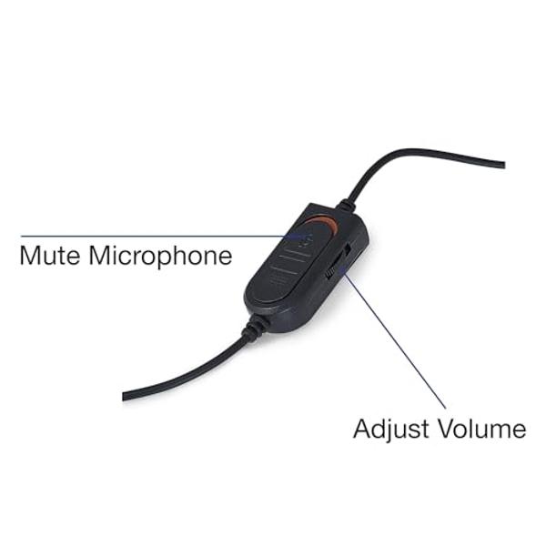 Verbatim Mono 3.5mm Headset with Microphone and in-Line Remote,Black