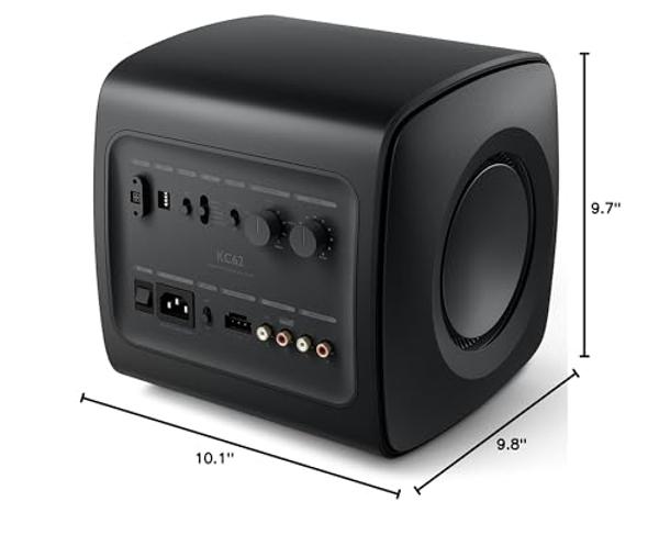 KEF KC62 6.5 Inch 1000W Compact Powered Subwoofer (Black)