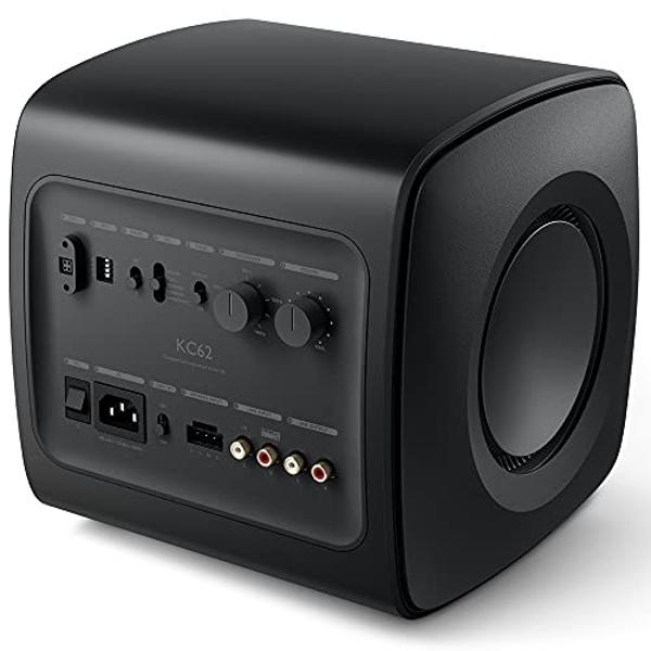 KEF KC62 6.5 Inch 1000W Compact Powered Subwoofer (Black)