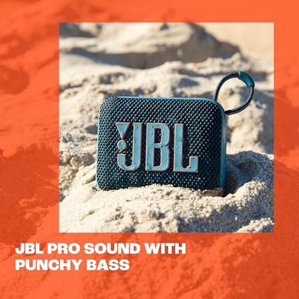JBL Go 4 - Ultra-Portable, Waterproof and Dustproof Bluetooth Speaker, Big Pro Sound with Punchy bass, 7-Hour Built-in Battery, Made in Part with Recycled Materials (Red)