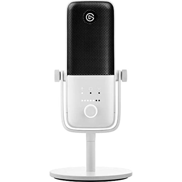 Elgato Wave:3 White - Premium Studio Quality USB Condenser Microphone for Streaming, Podcast, Gaming and Home Office, Free Mixer Software, Anti-Distortion, Plug ’n Play, for Mac, P