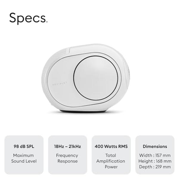 Devialet Phantom II - 98 dB - Compact Wireless Speaker - Iconic White