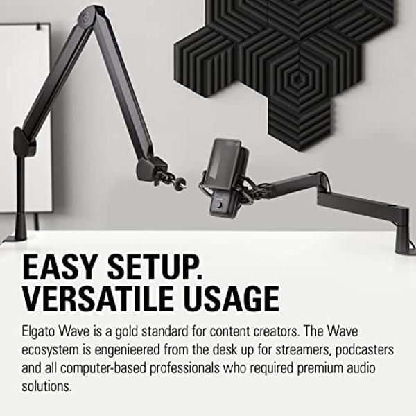 Elgato Wave:3 White - Premium Studio Quality USB Condenser Microphone for Streaming, Podcast, Gaming and Home Office, Free Mixer Software, Anti-Distortion, Plug ’n Play, for Mac, P