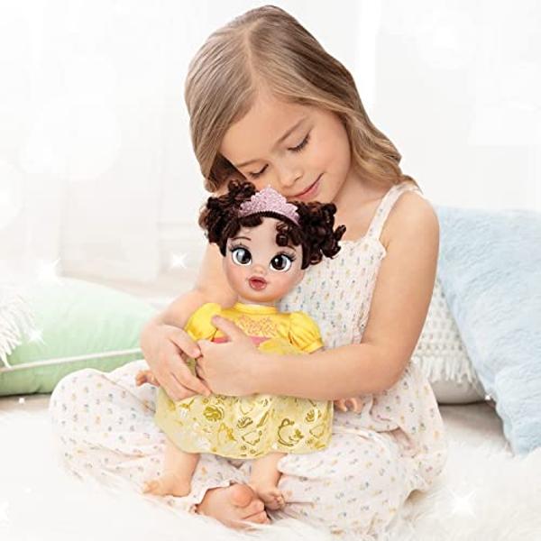 Disney Princess Belle Baby Doll with Baby Bottle & Tiara