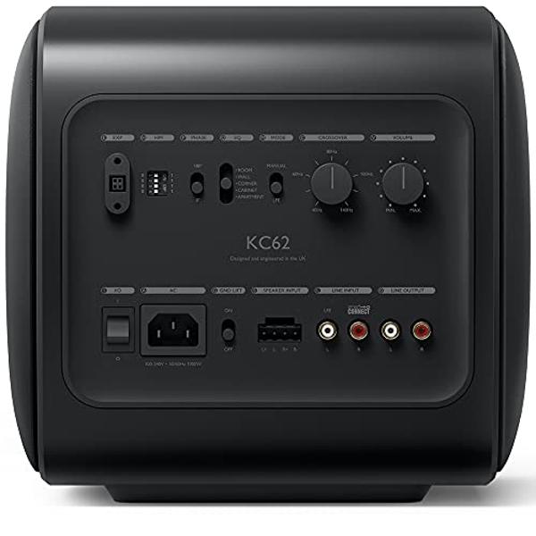KEF KC62 6.5 Inch 1000W Compact Powered Subwoofer (Black)