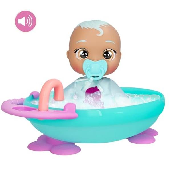 Cry Babies Newborn My First Bath Dana - Interactive Baby Doll Bathtub Set with 20+ Baby Sounds, Girls & Kids Age 18M and Up