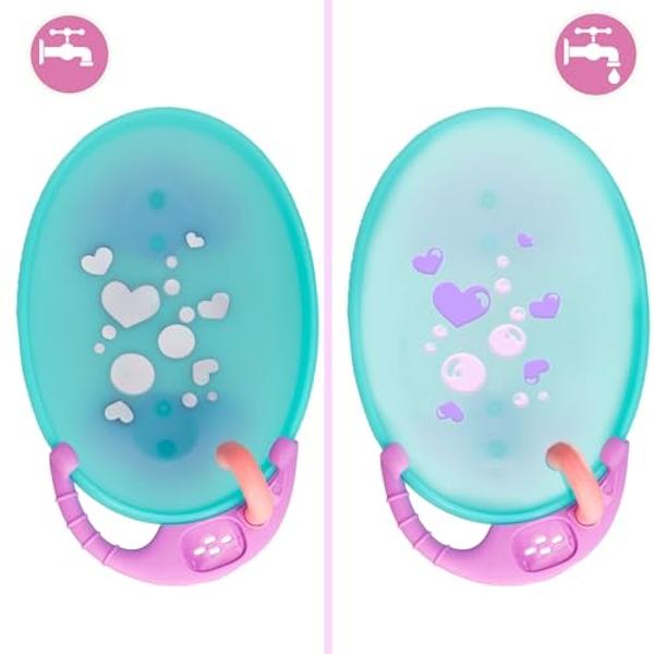 Cry Babies Newborn My First Bath Dana - Interactive Baby Doll Bathtub Set with 20+ Baby Sounds, Girls & Kids Age 18M and Up