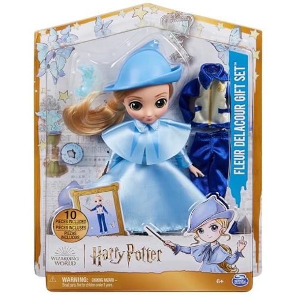 Wizarding World Harry Potter, 8-inch Fleur Delacour 10-piece Doll Gift Set with 2 Outfits and 8 Doll Accessories, Kids Toys for Ages 6 and up