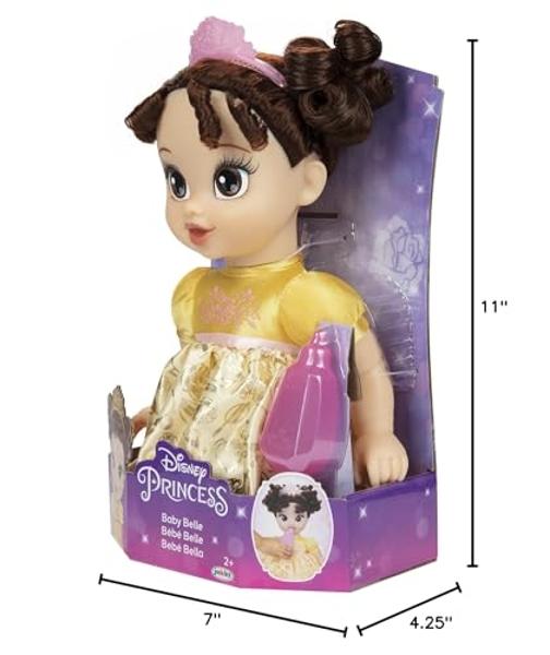 Disney Princess Belle Baby Doll with Baby Bottle & Tiara