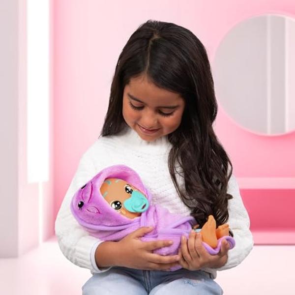 Cry Babies Newborn My First Bath Dana - Interactive Baby Doll Bathtub Set with 20+ Baby Sounds, Girls & Kids Age 18M and Up